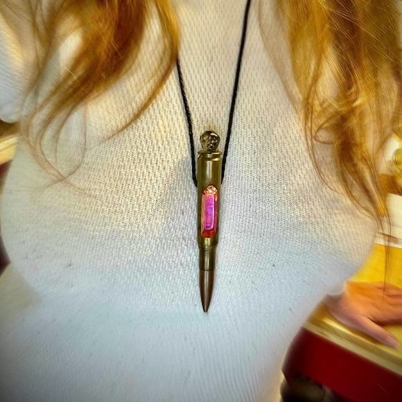 Vietnam Veteran .50 Caliber Artillery Shell Upscaled Necklace - Picture 2 of 2